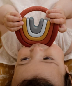 Little Dutch Teething Ring Rainbow Teething Toys