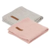 Little Dutch Muslin Cloths 70 X 70 Pure Pink/Grey (set Of Two) CARE