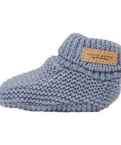 Little Dutch Knitted Baby Booties Blue Baby Essentials