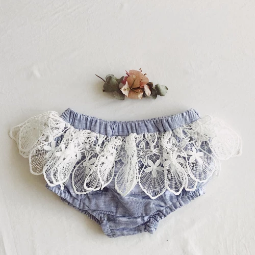 Gaia & Nina WEAR Boho Bloomers In Striped French Riviera Blue And White