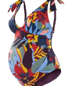 Cache Coeur Reversible Maternity Swimsuit Malibu