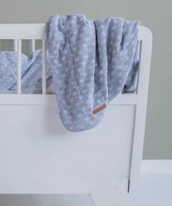 Little Dutch Bassinet Blanket - Lily Leaves Blue