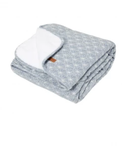 Little Dutch Bassinet Blanket - Lily Leaves Blue