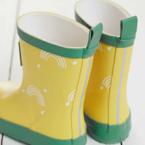 Grass & Air Little Kids Colour Revealing Rainbow Yellow Wellies