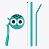 Sweet Dreamers Baby Essentials Sylvester Sponge Bendy Kids Silicone Reusable Straws - Teal