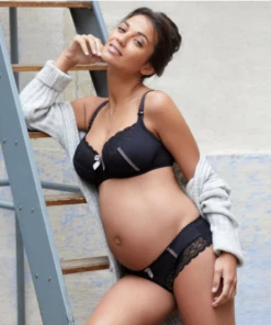 Cache Coeur Maternity And Breastfeeding Bra - Lisa - Black
