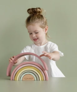 Little Dutch Rainbow Stacker - Pink PLAY