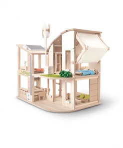 Plan Toys PLAY Green Dollhouse With Furniture - PT 7156