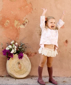 Gaia & Nina WEAR Boho Bloomers In Pink Vintage Floral