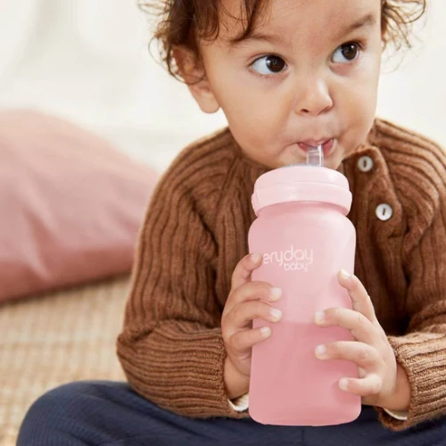 Everyday Baby EAT Glass Straw Bottle Healthy + 240ml