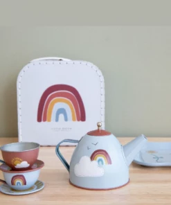 Little Dutch Tea Set In Basket Rainbow