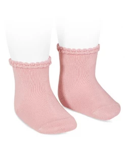 Condor Short Socks With Openworked Cuff - Pale Pink Tights & Socks