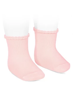 Condor Short Socks With Openworked Cuff - Pink