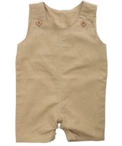 Bebabean Sleeveless Linen Romper - Sand