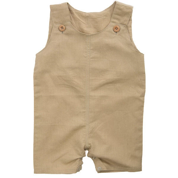 Bebabean Sleeveless Linen Romper - Sand