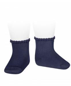 Condor Short Socks With Openworked Cuff - Navy