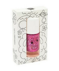 Nailmatic Glitter Nail Polish - Sheepy - Clear Raspberry PLAY