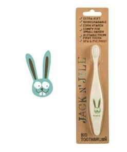 Jack N' Jill Bio Toothbrush (TM) Compostable & Biodegradable Handle BUNNY