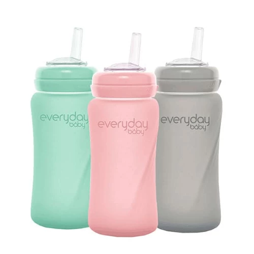 Everyday Baby EAT Glass Straw Bottle Healthy + 240ml