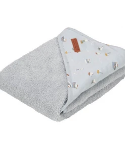 Little Dutch Hooded Towel Sailors Bay Blue