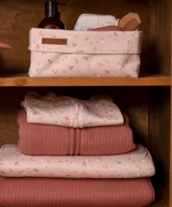 Little Dutch ON THE MOVE Storage Basket Large Little Pink Flowers