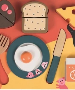 PLAY Egmont Toys Wooden Dinner Puzzle