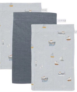 Little Dutch Bathing & Skincare Washcloths Set Pure Blue / Sailors Bay Blue