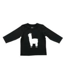 Jollein Shit Longsleeve Lama Black & White 50/56 SALE