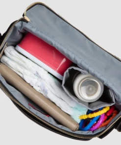 Storksak NEW IN ALYSSA STROLLER BAG BLACK & GOLD