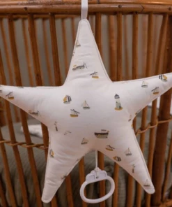 Little Dutch Star-shaped Music Box Sailors Bay White