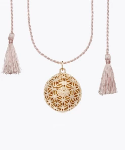 Ilado MATERNITY & PARENTS Flower Of Life Pregnancy Necklace On Cord - Pink Gold