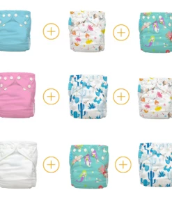 Bundle - Charlie Banana (2 Prints + 1 Plain) Re-Usable Nappies
