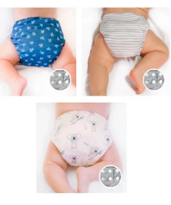 La Petite Ourse Re-Usable Nappies Bundle Of 3x Nappies