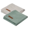 Little Dutch CARE Muslin Cloths 70 X 70 Pure Mint/Grey (set Of Two)