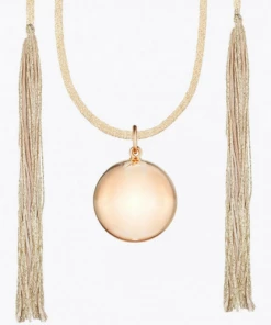 Ilado MATERNITY & PARENTS Acapulco Maternity Necklace Pink Gold Camel Cord