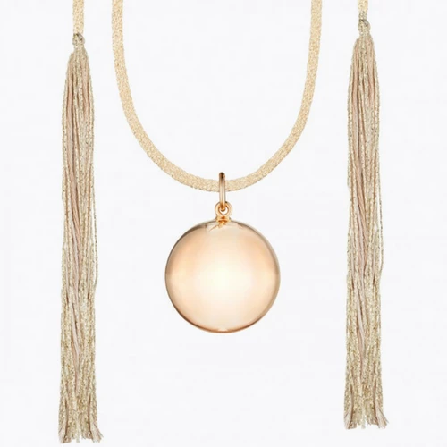 Ilado MATERNITY & PARENTS Acapulco Maternity Necklace Pink Gold Camel Cord