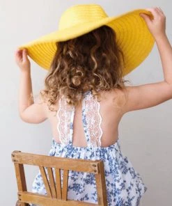 Gaia & Nina SUMMER TIME Monaco Vintage Blue Floral Dress